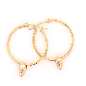 Petram Skull Earrings (Gold)